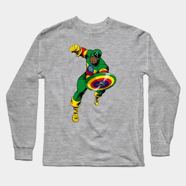 Captain Ethiopia Long Sleeve T-Shirt by ThirteenthFloor